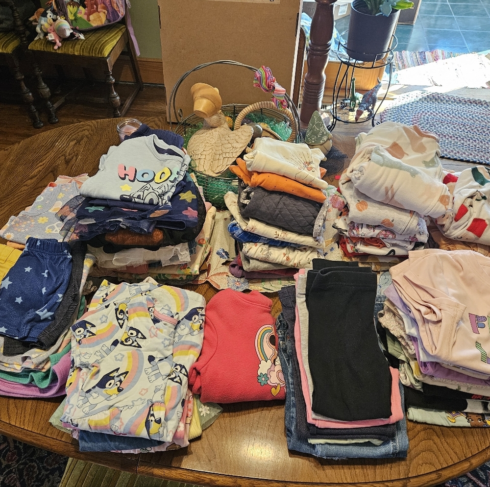 Mixed Girls Clothing Lot - Colorful Pajamas & Tops